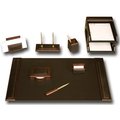 Workstation Walnut & Leather 10-Piece Desk Set TH765410